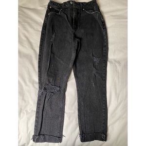 The Mom High Rise - Curve Love Black Jeans